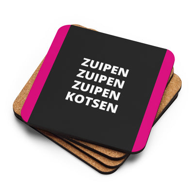 Zuipen Zuipen Zuipen Kotsen Roze Onderzetter