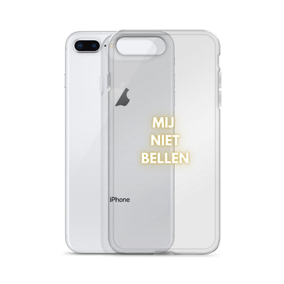 Mij Niet Bellen Doorzichtig iPhone hoesje (iPhone 7/8iPhone 7 Plus/8 PlusiPhone X/XSiPhone XS MaxiPhone XR)