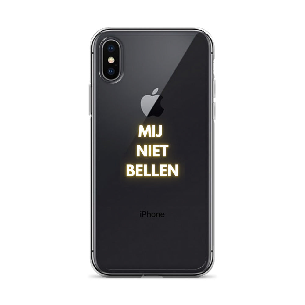 Mij Niet Bellen Doorzichtig iPhone hoesje (iPhone 7/8iPhone 7 Plus/8 PlusiPhone X/XSiPhone XS MaxiPhone XR)