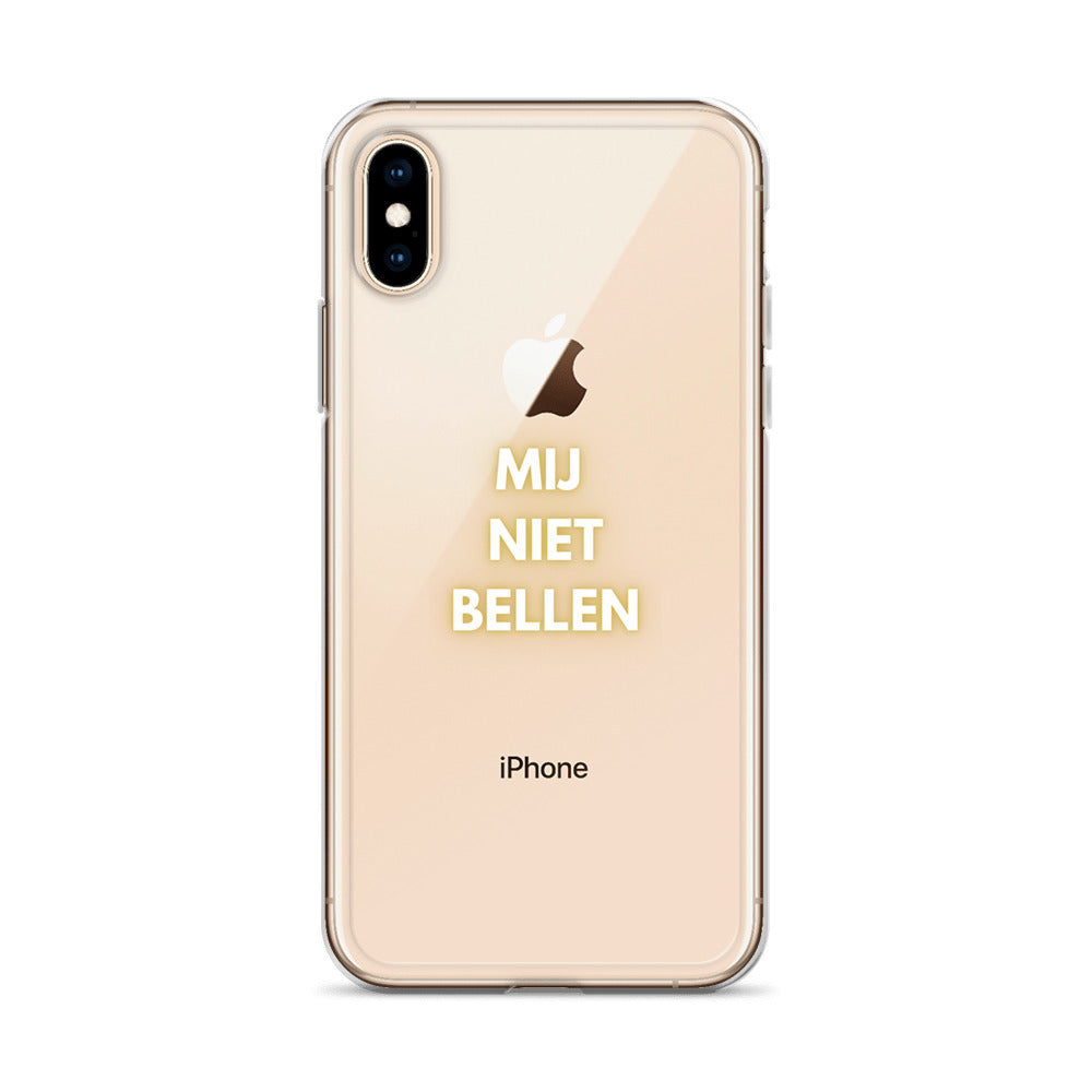 Mij Niet Bellen Doorzichtig iPhone hoesje (iPhone 7/8iPhone 7 Plus/8 PlusiPhone X/XSiPhone XS MaxiPhone XR)