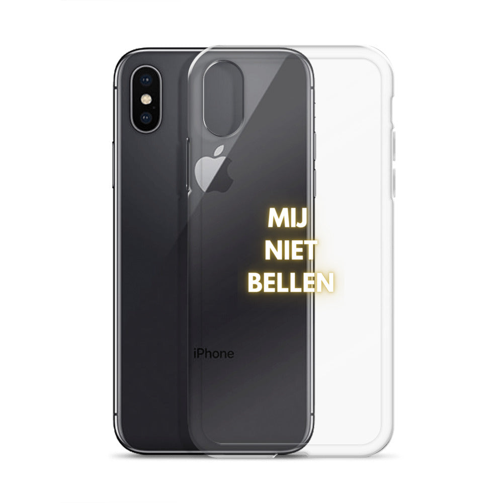 Mij Niet Bellen Doorzichtig iPhone hoesje (iPhone 7/8iPhone 7 Plus/8 PlusiPhone X/XSiPhone XS MaxiPhone XR)
