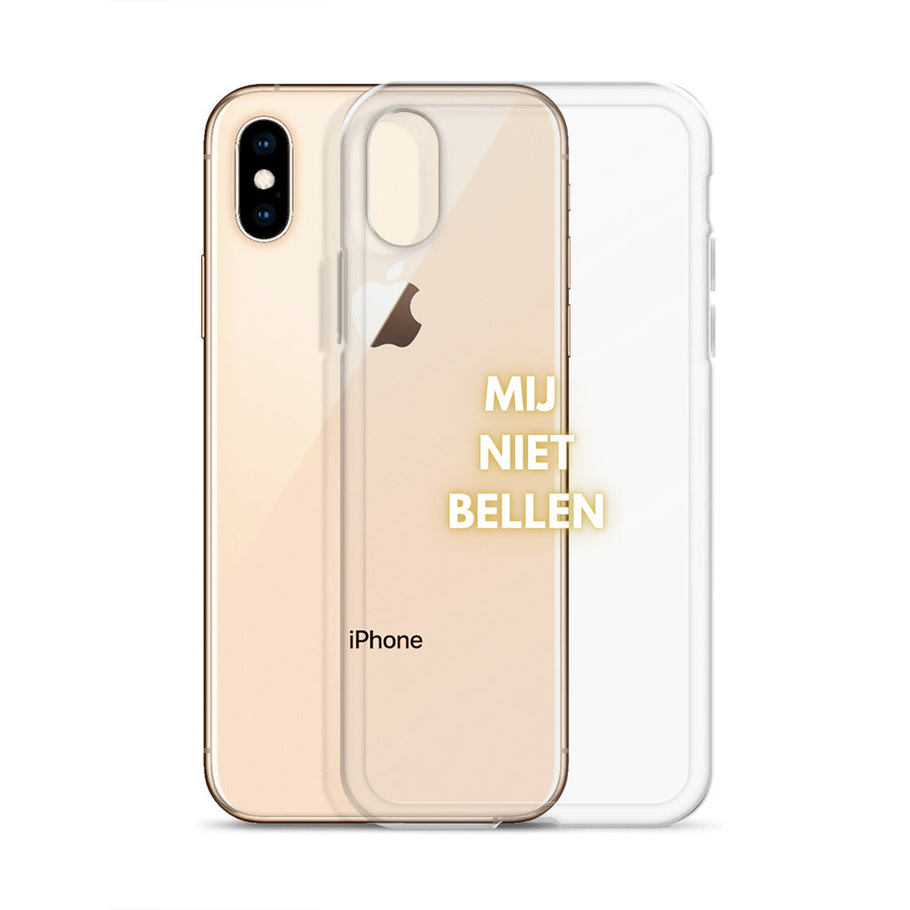 Mij Niet Bellen Doorzichtig iPhone hoesje (iPhone 7/8iPhone 7 Plus/8 PlusiPhone X/XSiPhone XS MaxiPhone XR)