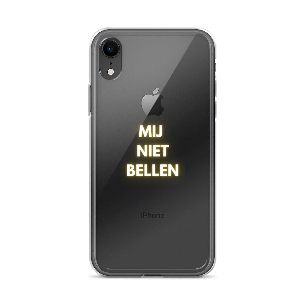 Mij Niet Bellen Doorzichtig iPhone hoesje (iPhone 7/8iPhone 7 Plus/8 PlusiPhone X/XSiPhone XS MaxiPhone XR)
