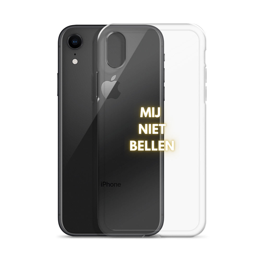 Mij Niet Bellen Doorzichtig iPhone hoesje (iPhone 7/8iPhone 7 Plus/8 PlusiPhone X/XSiPhone XS MaxiPhone XR)