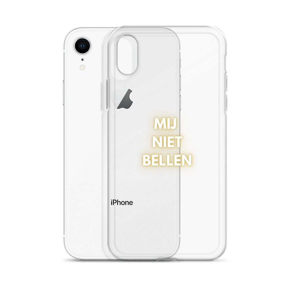 Mij Niet Bellen Doorzichtig iPhone hoesje (iPhone 7/8iPhone 7 Plus/8 PlusiPhone X/XSiPhone XS MaxiPhone XR)