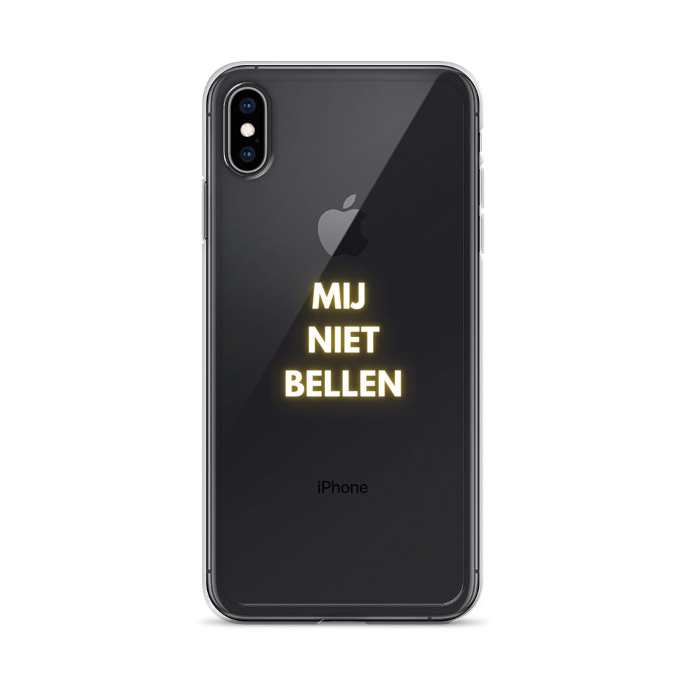 Mij Niet Bellen Doorzichtig iPhone hoesje (iPhone 7/8iPhone 7 Plus/8 PlusiPhone X/XSiPhone XS MaxiPhone XR)