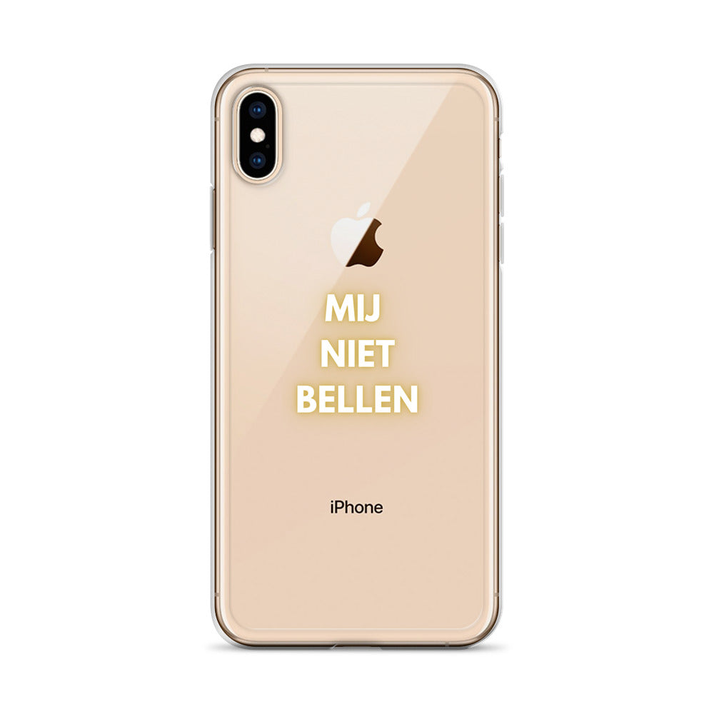 Mij Niet Bellen Doorzichtig iPhone hoesje (iPhone 7/8iPhone 7 Plus/8 PlusiPhone X/XSiPhone XS MaxiPhone XR)