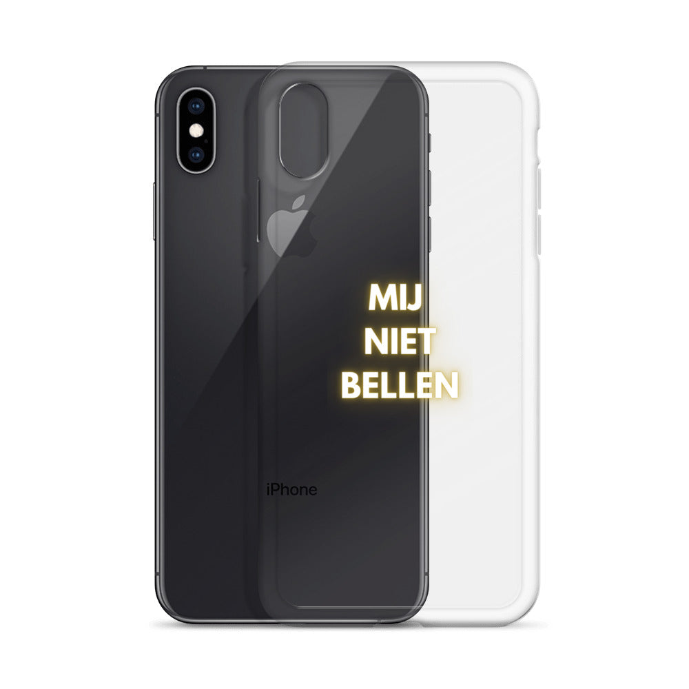 Mij Niet Bellen Doorzichtig iPhone hoesje (iPhone 7/8iPhone 7 Plus/8 PlusiPhone X/XSiPhone XS MaxiPhone XR)