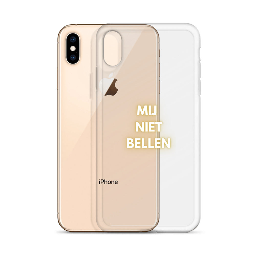Mij Niet Bellen Doorzichtig iPhone hoesje (iPhone 7/8iPhone 7 Plus/8 PlusiPhone X/XSiPhone XS MaxiPhone XR)