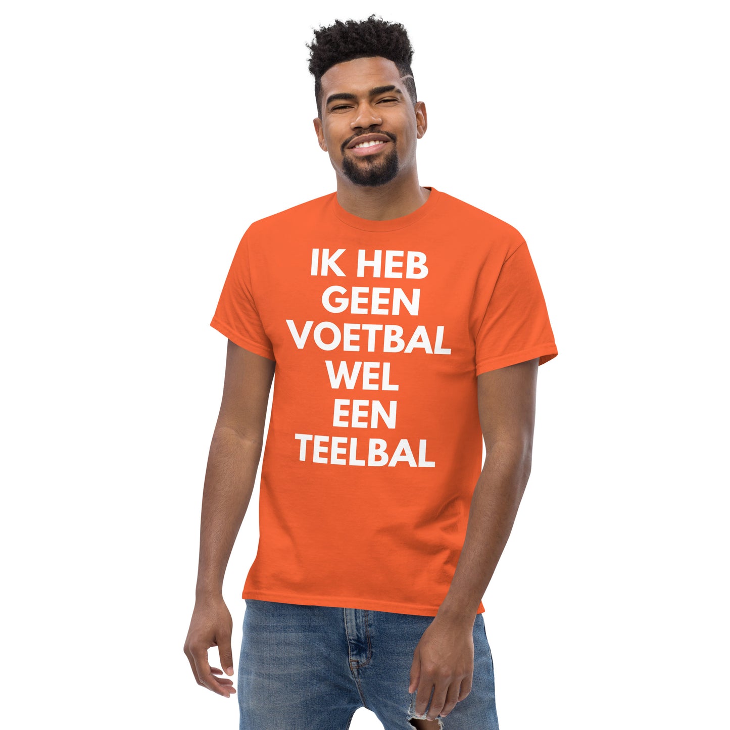 Ich habe keinen Fußball, aber ich habe einen Hoden Herren T-Shirt