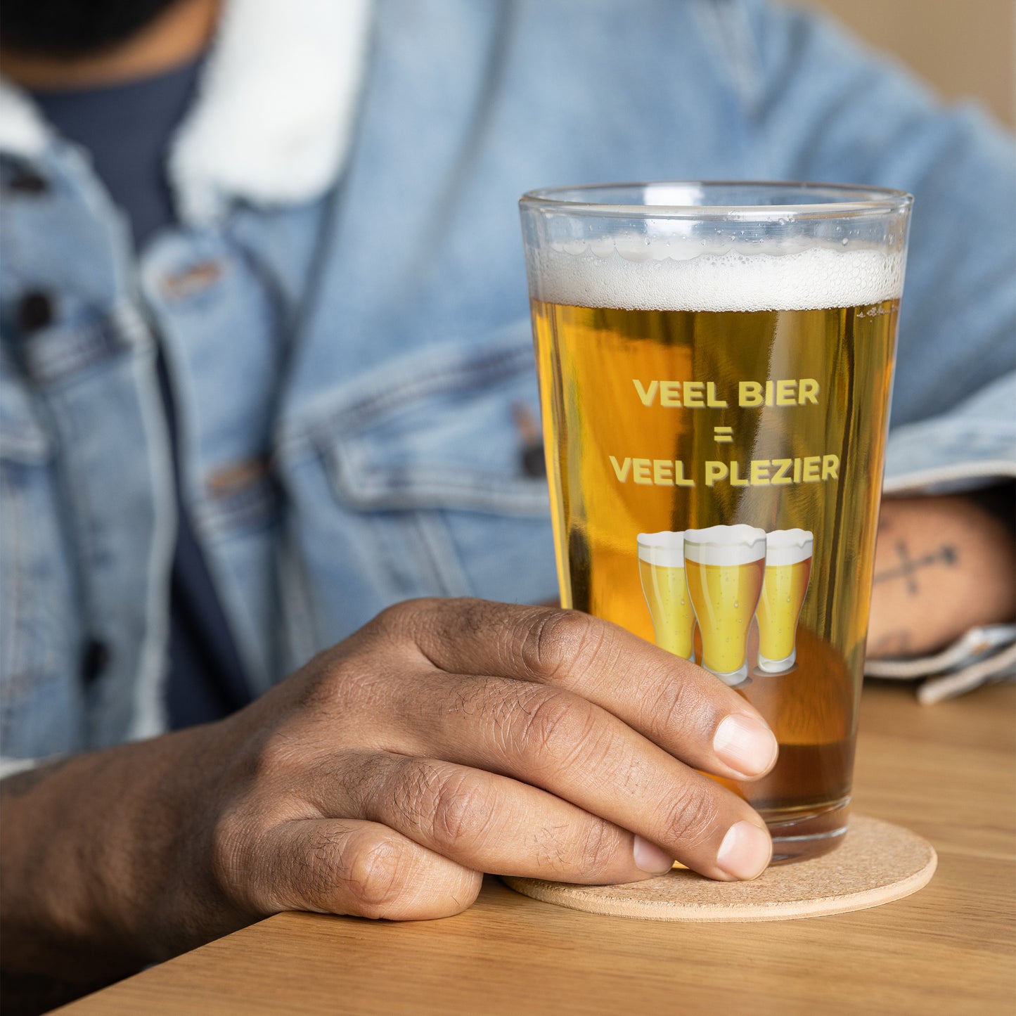 Veel Bier = Veel Plezier Bierglas