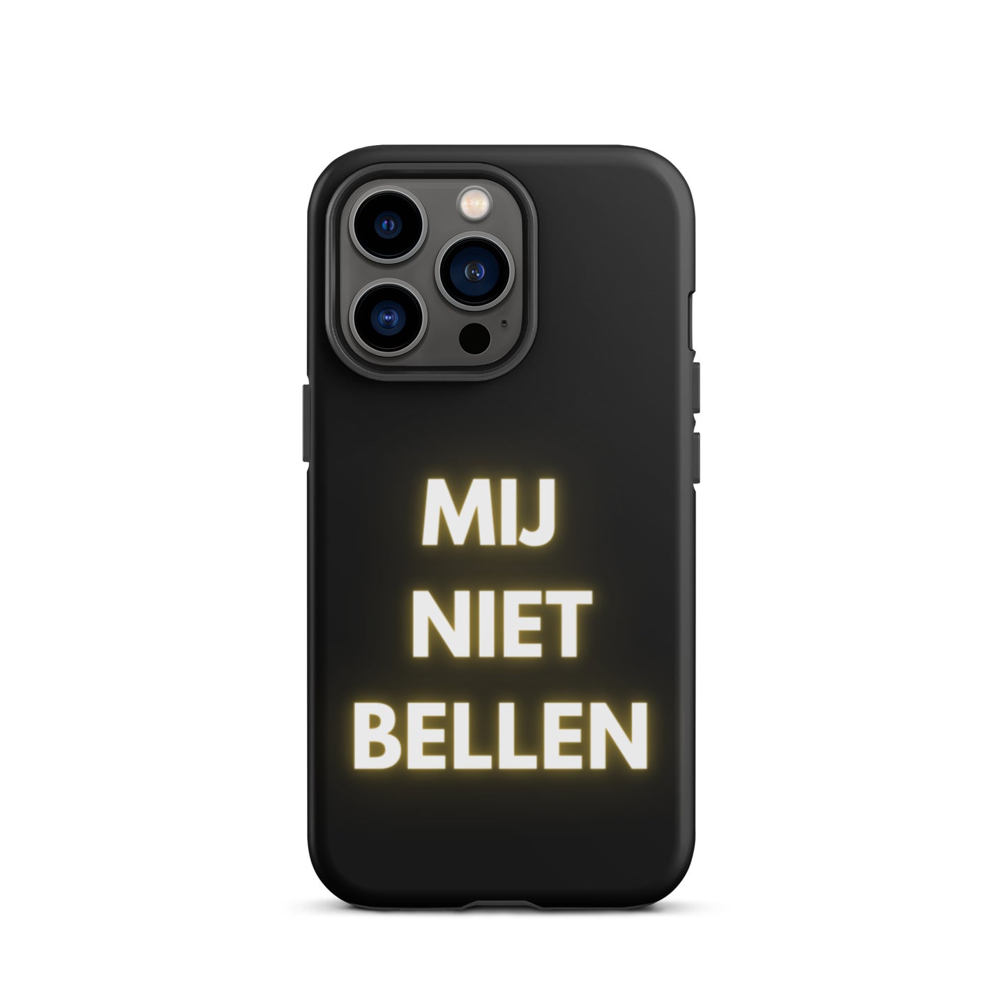 Mij Niet Bellen Telefoonhoesje Zwart