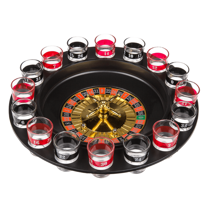 Drinking Roulette + 16 shotglazen