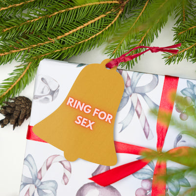 Houten Ring For Sex Kerstbel Goud (Neon)