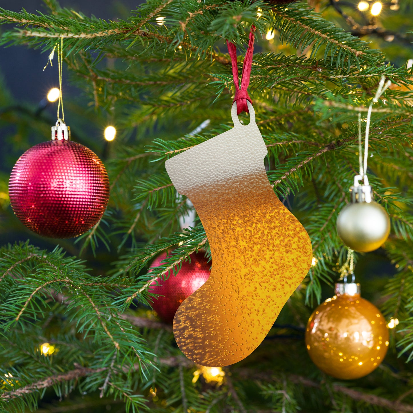 Houten Biersok Kerstversiering