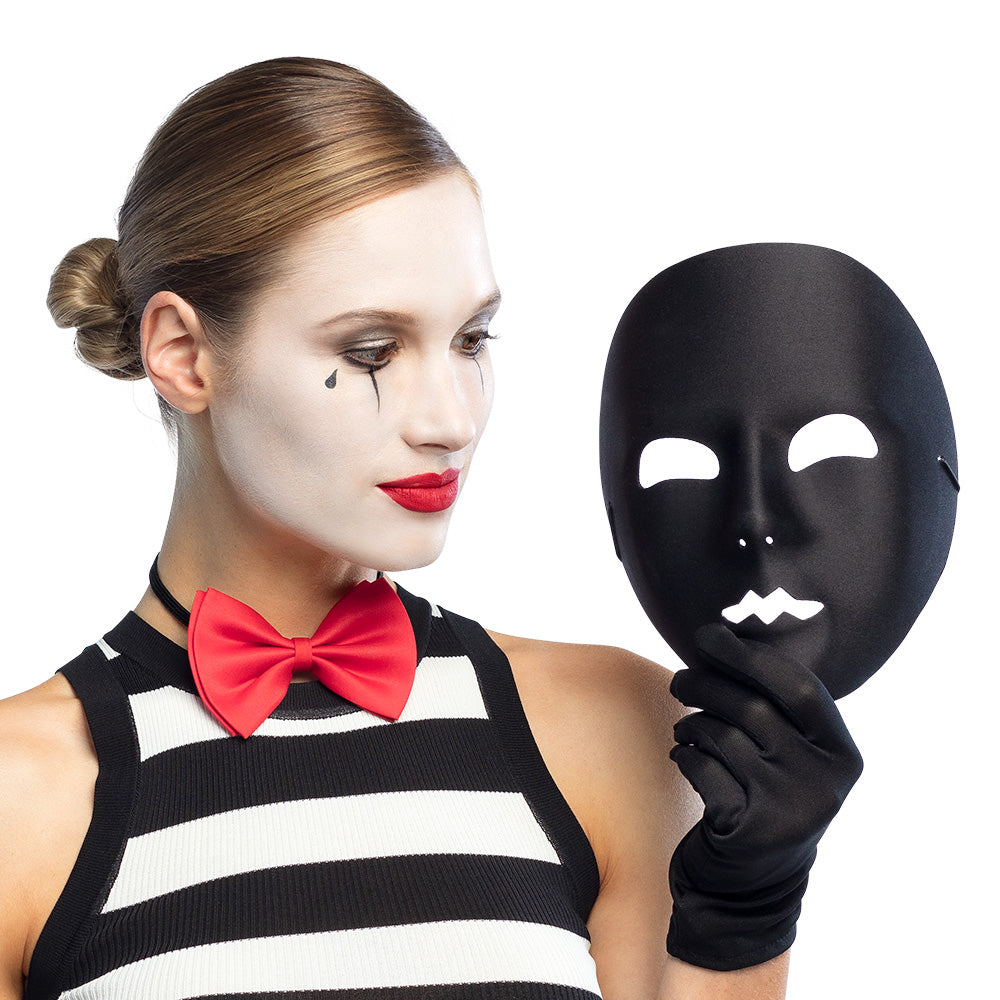 Gezichtsmasker Mime - Verschillende Kleuren | Wit, Zwart, Zilver Of Goud