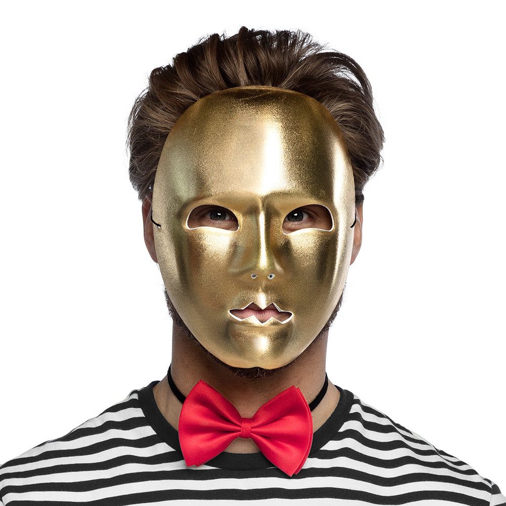 Gezichtsmasker Mime - Verschillende Kleuren | Wit, Zwart, Zilver Of Goud