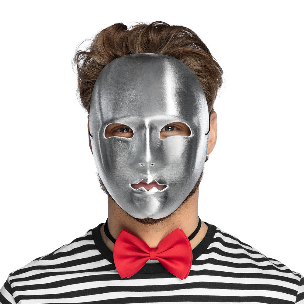 Gezichtsmasker Mime - Verschillende Kleuren | Wit, Zwart, Zilver Of Goud