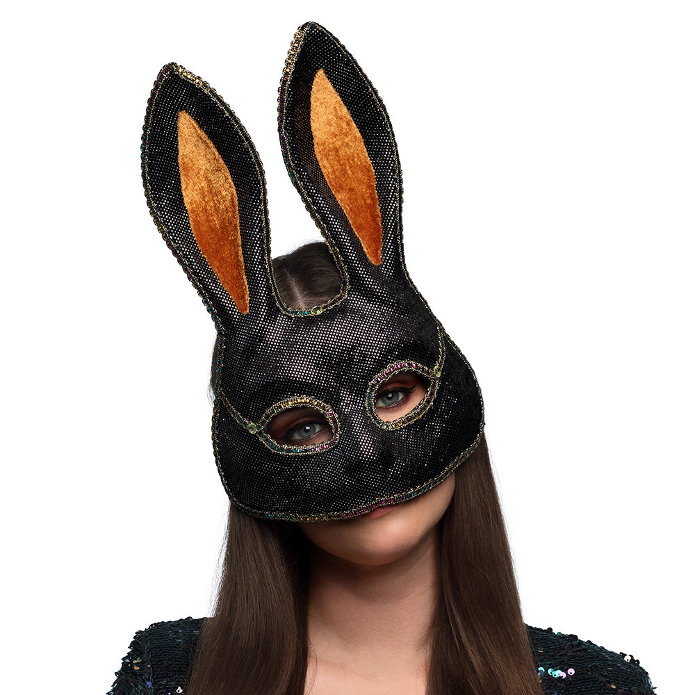 Halfmasker Mystery Bunny | Zwart