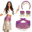 Set Belly Dance | Paars, Rood Of Zwart (hoofdband, armbanden en ceintuur)