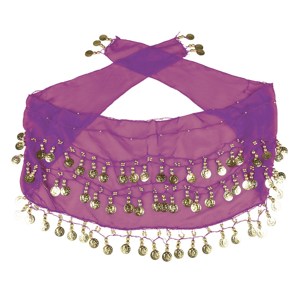 Set Belly Dance | Paars, Rood Of Zwart (hoofdband, armbanden en ceintuur)