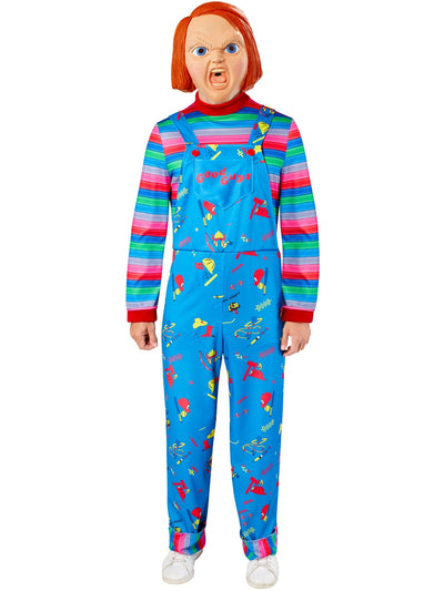 Chucky Kostuum Voor Volwassenen | Jumpsuit + Half Masker