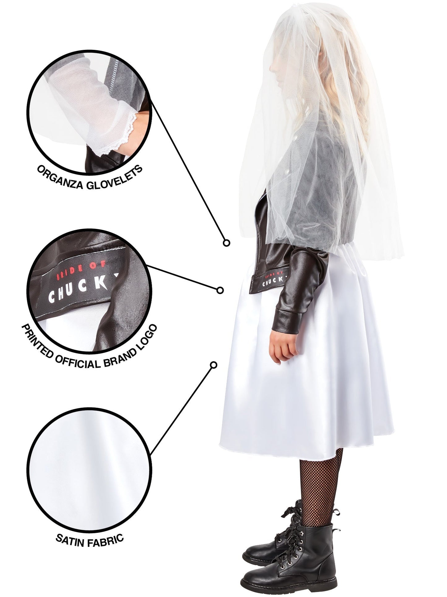 Tiffany Kostuum Voor Kinderen | Jurk + Jack + Sluier + Handschoenen