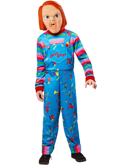 Chucky Kostuum Voor Kinderen | Jumpsuit + Half Masker