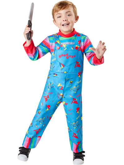 Chucky Kostuum Kinderen (2–3 jaar & 3–4 jaar) | Jumpsuit + Speelgoedmes