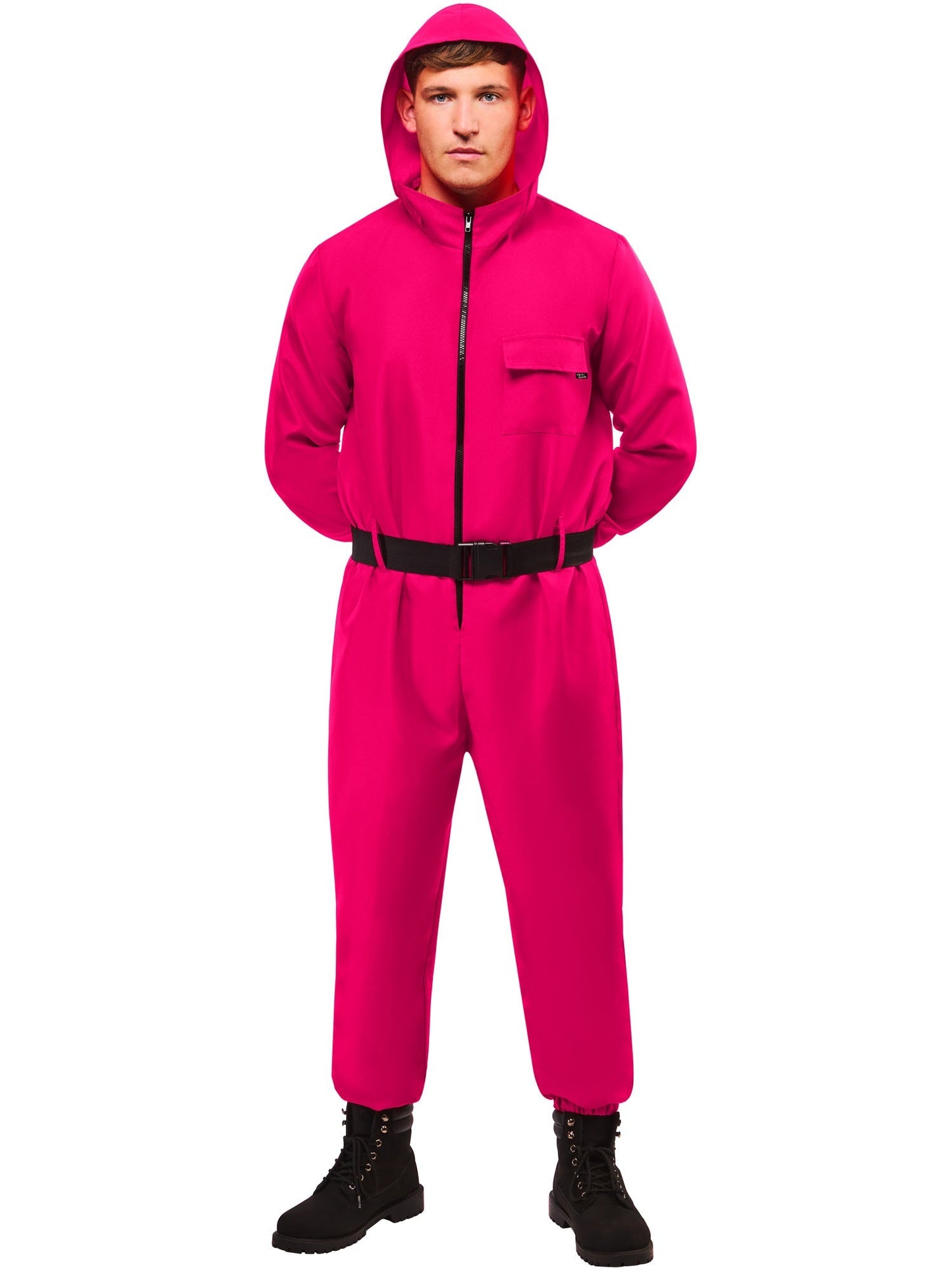 Officieel Squid Game Bewakerkostuum | Jumpsuit + Riem