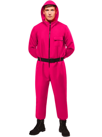 Officieel Squid Game Bewakerkostuum | Jumpsuit + Riem