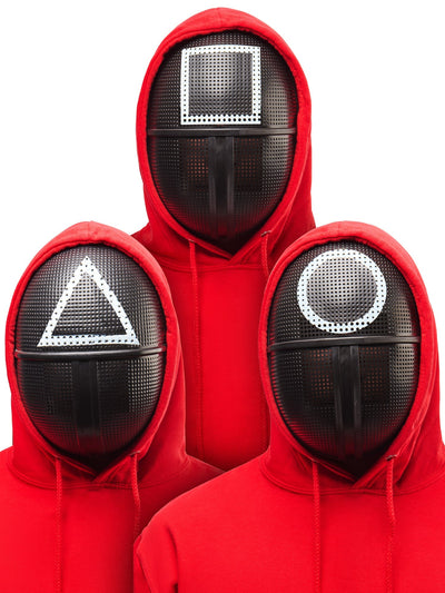 Squid Game Bewaker Maskers – 3 stuks | Cirkel, Vierkant & Driehoek