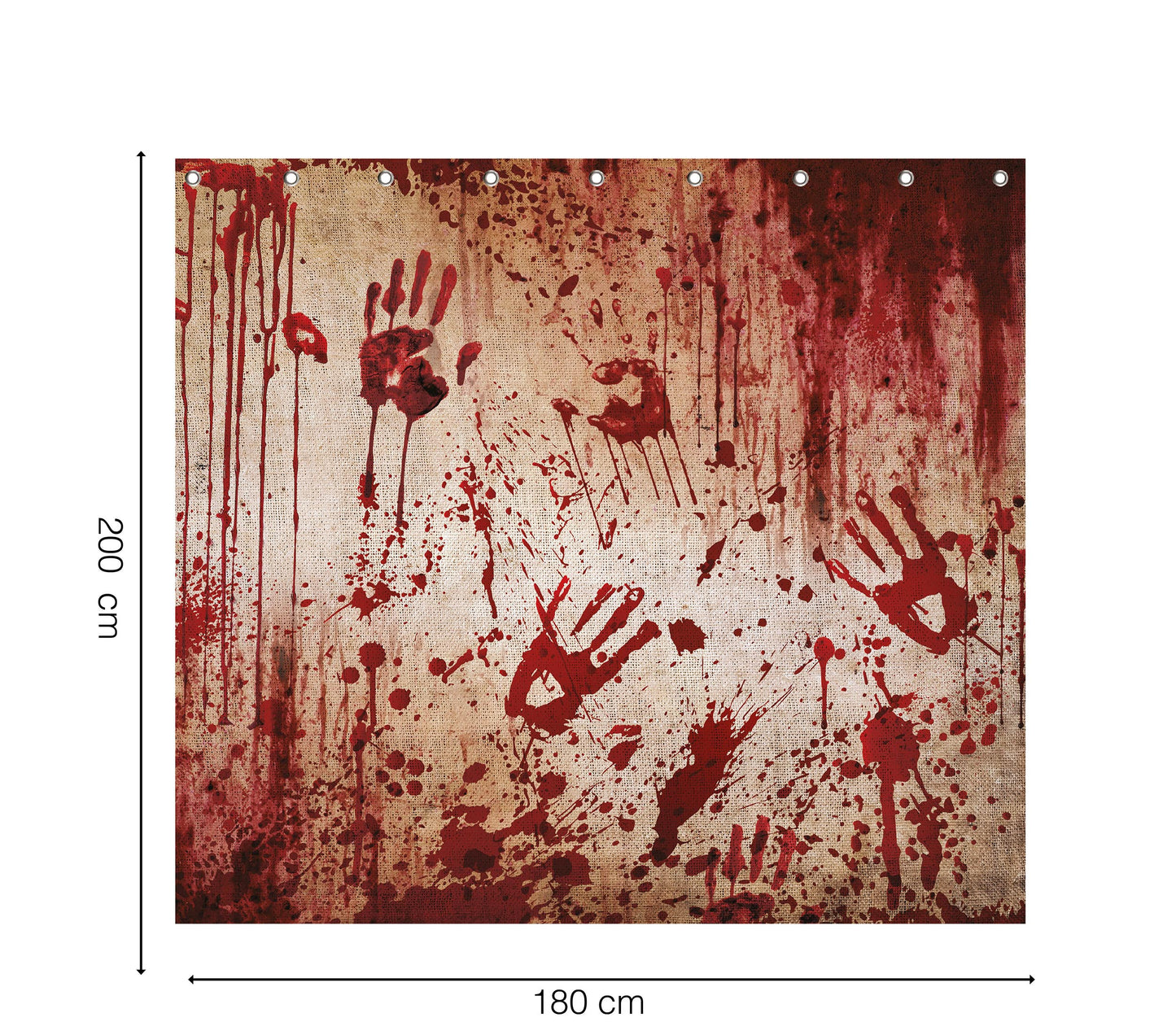 Halloween Bloederig Douchegordijn – 200 x 180 cm | Bloody Shower Curtain