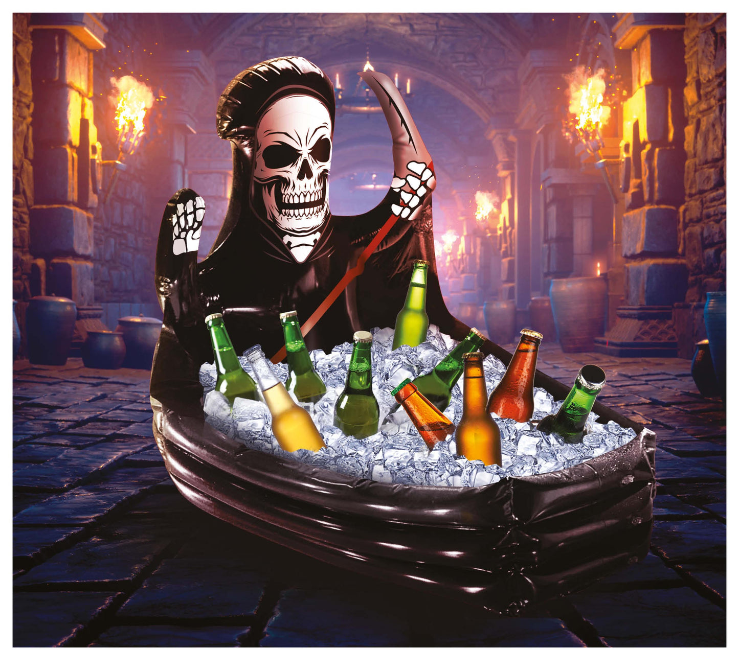 Opblaasbare Halloween Doodskist Drankkoeler – 100 x 35 cm