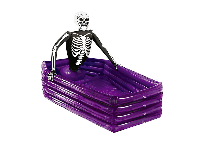 Opblaasbare Halloween Doodskist Drankkoeler met Skelet – 100 x 35 cm