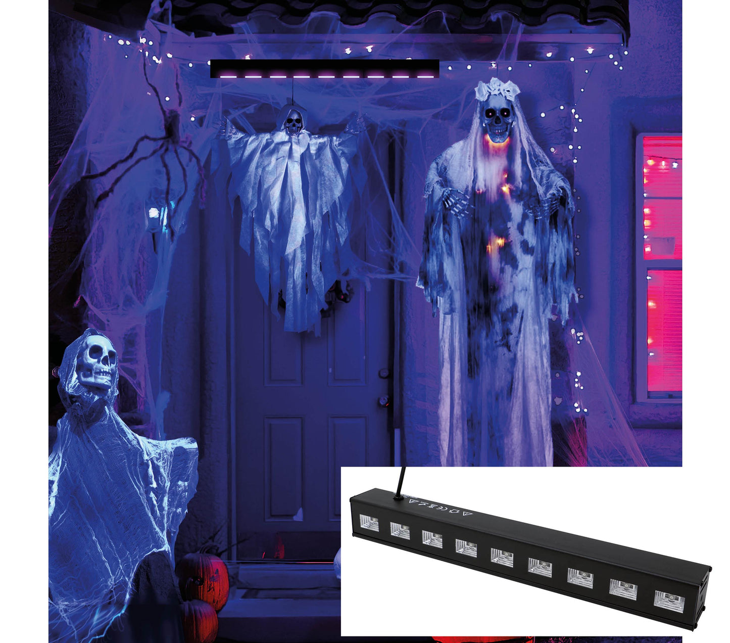 UV Blacklight 9 LED – 27W | UV Lamp voor Halloween & Feest