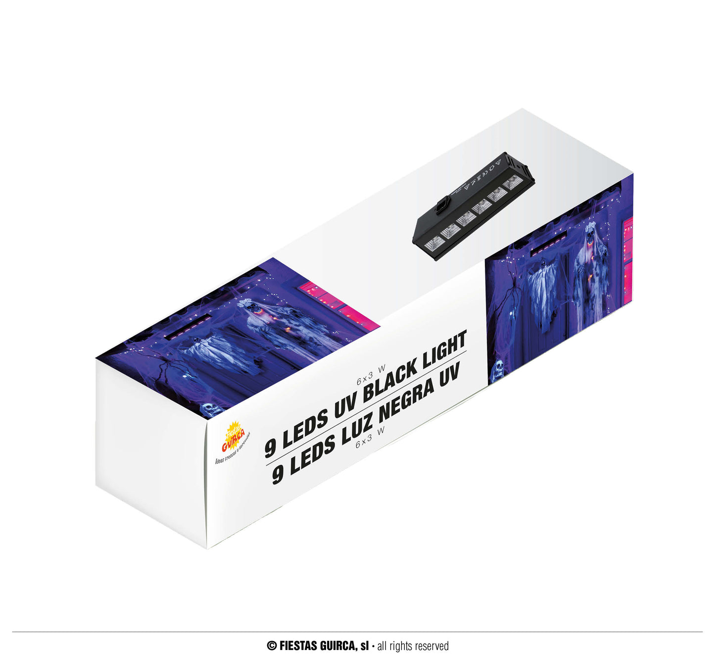 UV Blacklight 9 LED – 27W | UV Lamp voor Halloween & Feest