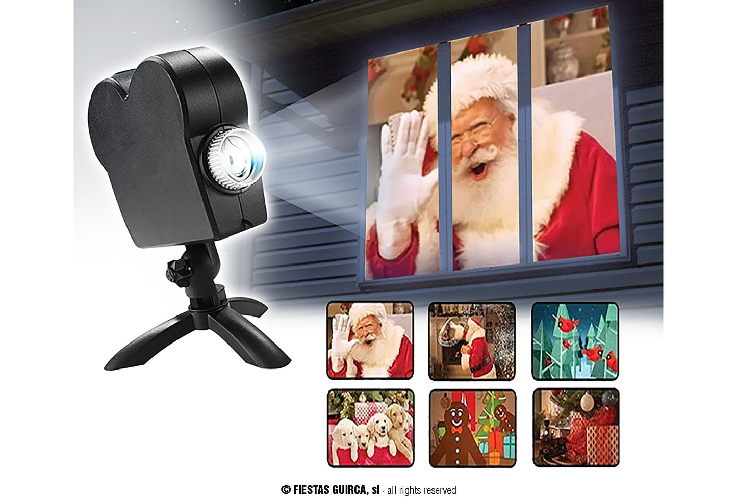 LED Raamprojector voor Halloween & Kerst – korte films op je raam