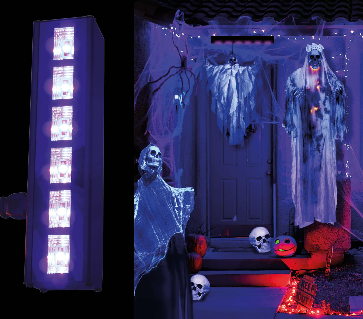 Halloween UV Blacklight 6 LED – 18W | UV Lamp voor Decoratie & Feest