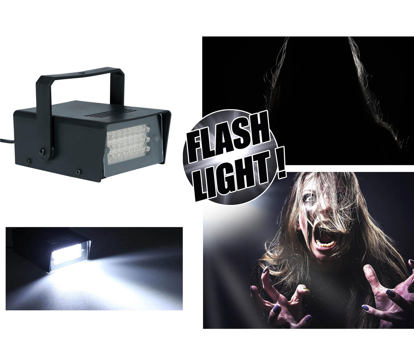 Stroboscoop Lamp 35W – Zwart 12 cm | Halloween & Feestverlichting