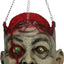 Halloween Afgehakt Zombiehoofd aan Kettingen – Latex 27 cm