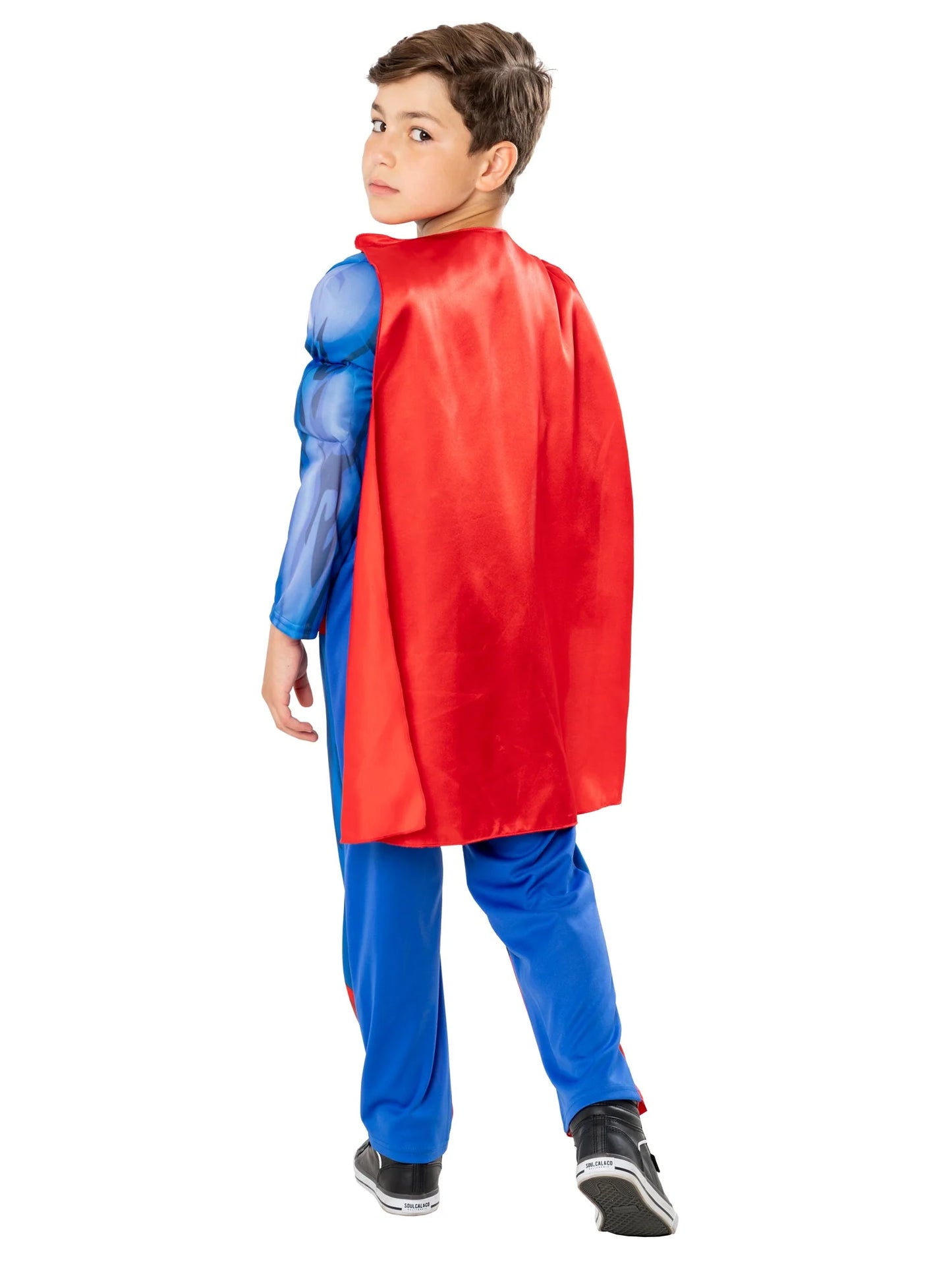 Superman Kostuum Kind – Gespierd met Afneembare Cape