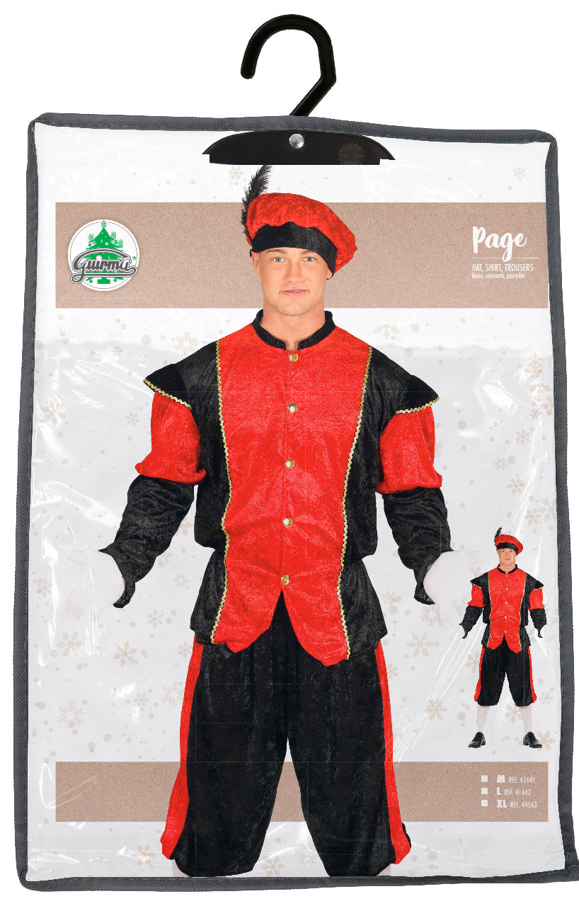 Pietenpak Heren Rood/Zwart – 3-delig Pietenkostuum