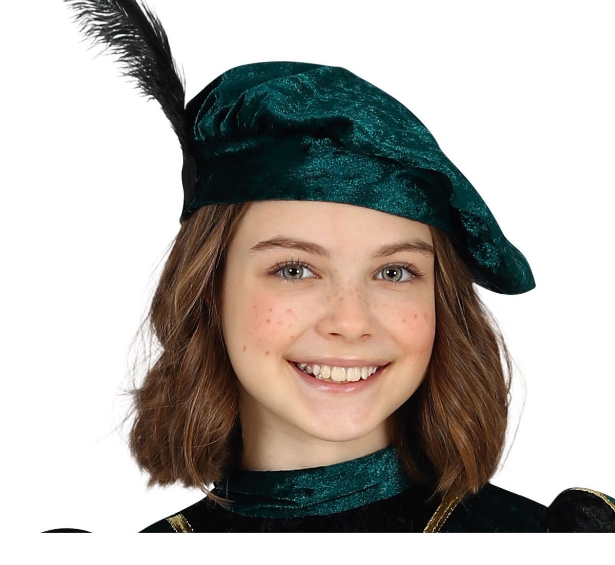 Pietenpak Jurk Kind Groen/Goud – Vrolijk Feestjurkje met Muts & Riem