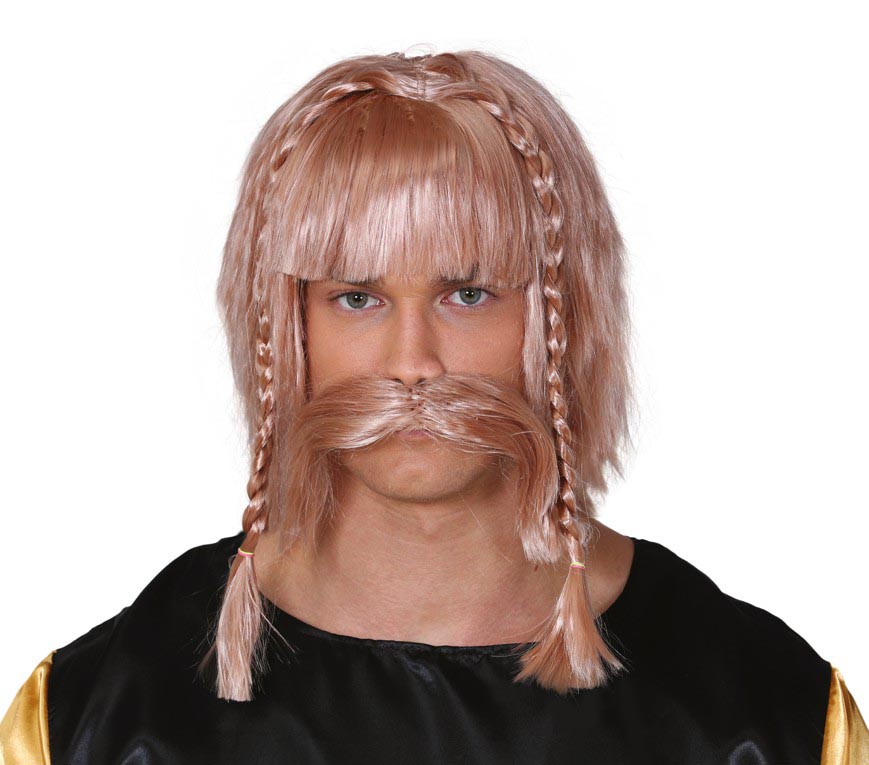 Viking Pruik met Snor | Asterix Stijl