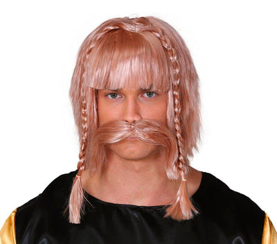 Viking Pruik met Snor | Asterix Stijl