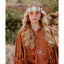 Set Hippie de luxe (hoofdband, partybril, oorbellen en ketting)