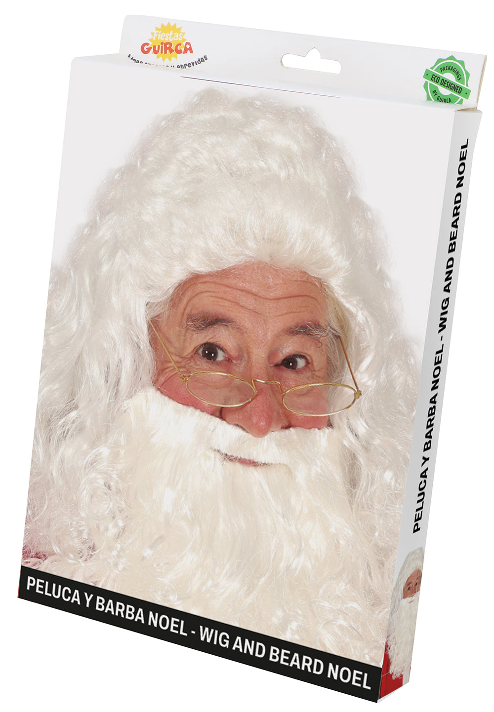 Sinterklaas Baard en Pruik Set – Wit Krullend – 2-delig