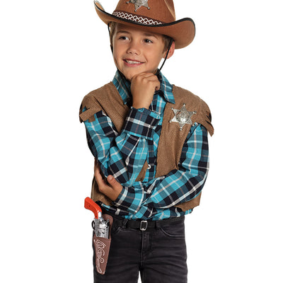 Set Cowboy kind (speelgoed pistool 23 cm, riem 100 cm en holster)