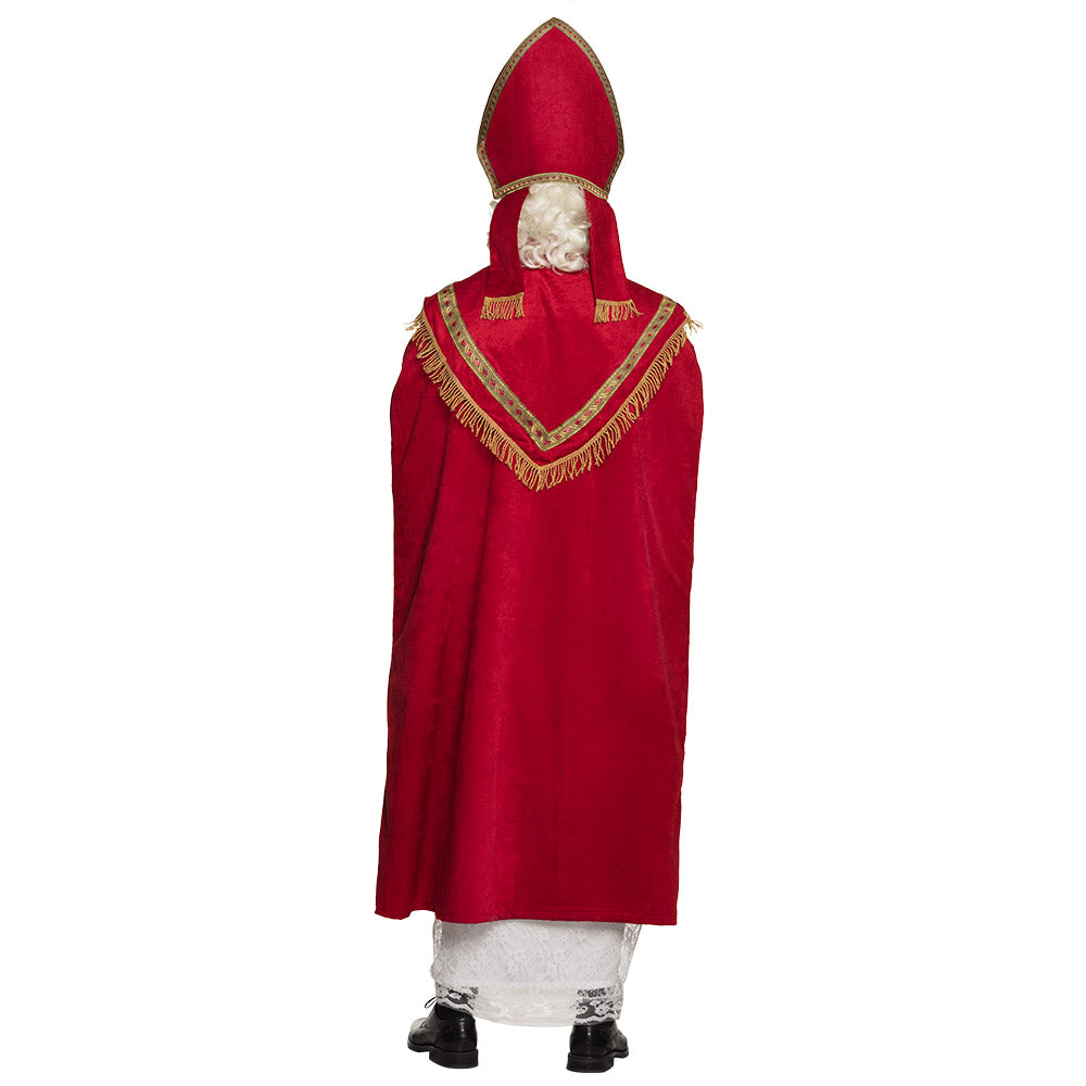 Professioneel Sinterklaaspak Compleet – Luxe met Baard, Handschoenen, Pruik & Staf - Maat L/XL